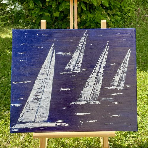 Tableau peinture - voiliers