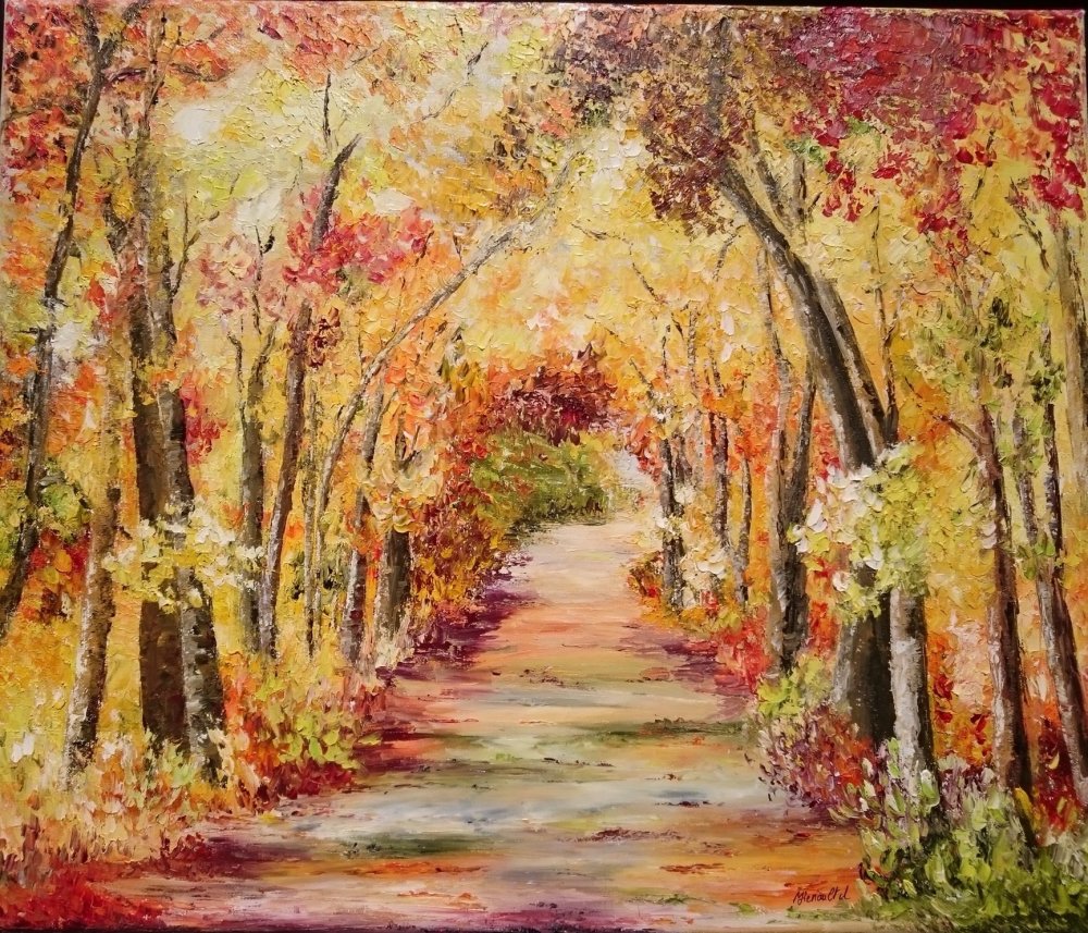  37 Peinture  Acrylique Paysage D Automne  Dessin