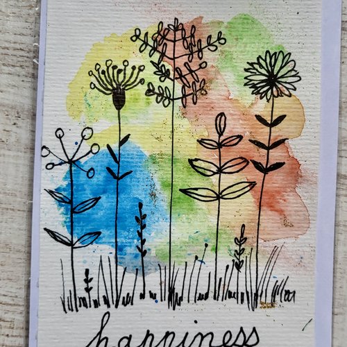 Carte aquarelle anniversaire  carte anniversaire  colorée  aquarelle
