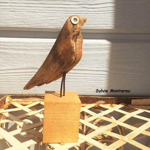 Le petit oiseau en bois flotté driftwood oiseau décoration en bois nature récup