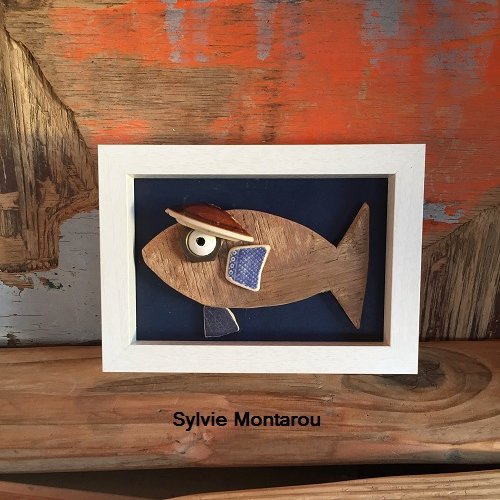 Le poisson en bois flotté  bois récup'art déco mer driftwood art upcycling bord de mer