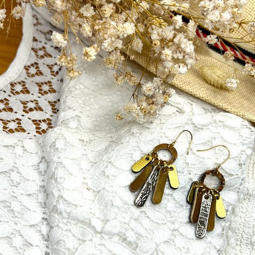 Boucles d'oreilles bohèmes chic doré
