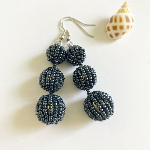 Boucle d'oreilles sphères