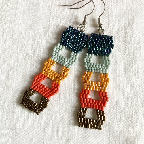 Boucles d'oreilles polygones