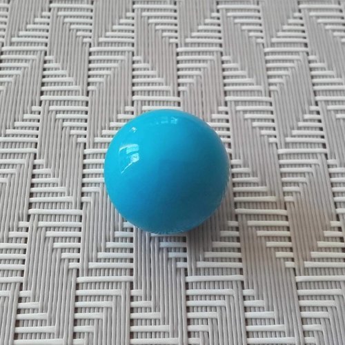 Perle musicale 18mm bleu turquoise laquée pour bola de grossesse. bille sonore.