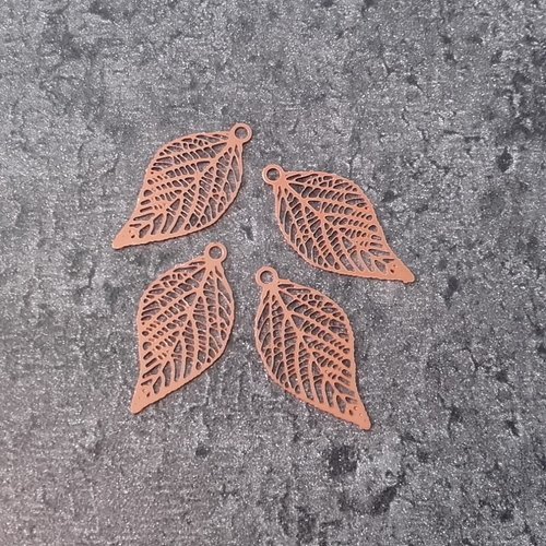 X4 feuilles estampes filigrane marron . 19mm.