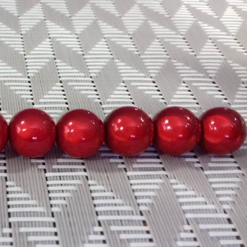 X10 perles magiques, miracles de 10mm. rouge. qualité +++