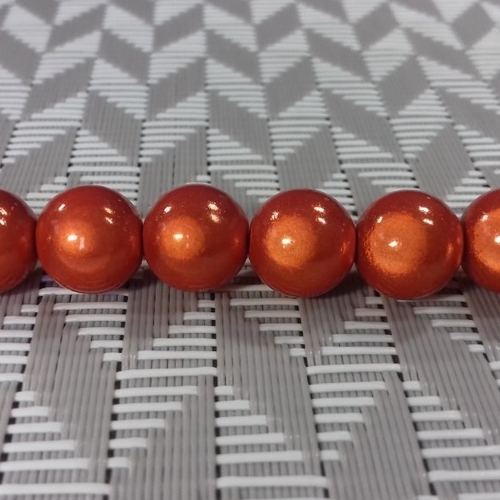 X10 perles magiques, miracles de 10mm. orange ambré