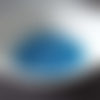 X20 perles en verre à facettes, rondes plates, soucoupes. bleu turquoise ab. 6mm x 4mm