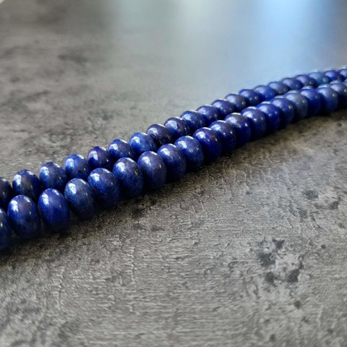 X10 perles rondelles de lapis lazuli. 8mm x 5mm. qualité aaa
