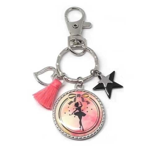 Porteclés passion danse. cabochon résine. idée cadeau professeur de danse, danseuse, cadeau de