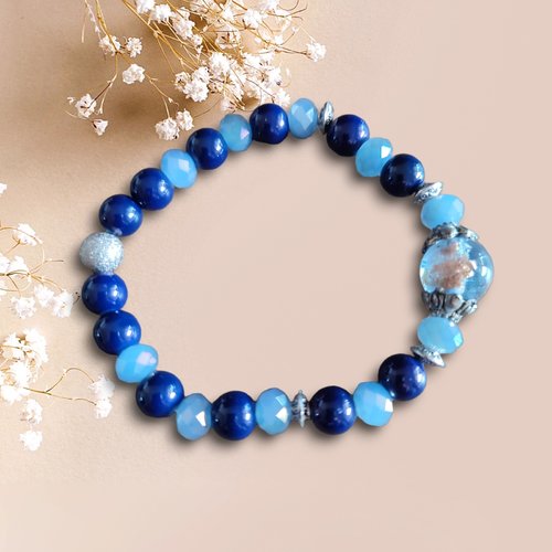 Bracelet cristal bleu