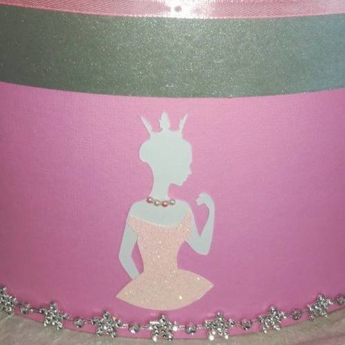 Urne ronde thème princesse pour mariage , baptême , anniversaire 