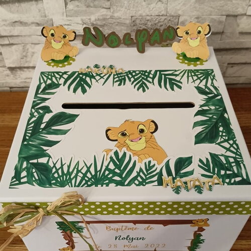 Urne carré , roi lion /simba