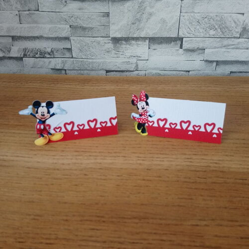 Lot de 10 marque place mickey ou minnie