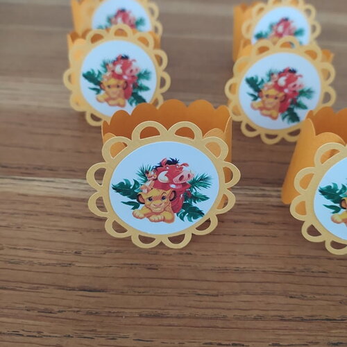 Lot de 10 rond de serviette roi lion/ simba   jungle