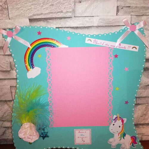 Cadres pour parrain &amp; marraine  thème licorne , cadeau baptême