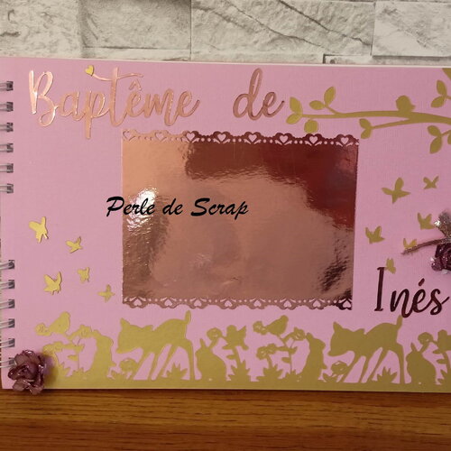 Livre d 'or thème  bambi / panpan  pour baptême ou anniversaire enfant