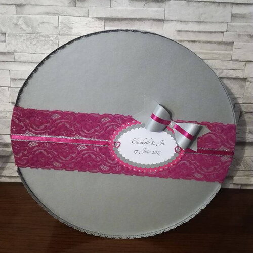 Urne pour mariage , anniversaire thème dentelle