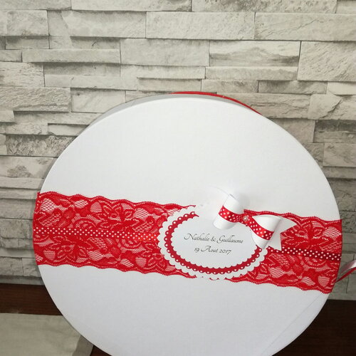 Urne pour mariage , anniversaire thème dentelle