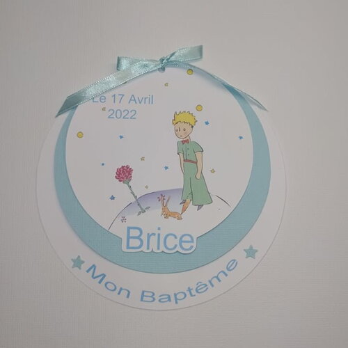 Faire part baptême, anniversaire le petit prince  avec photo