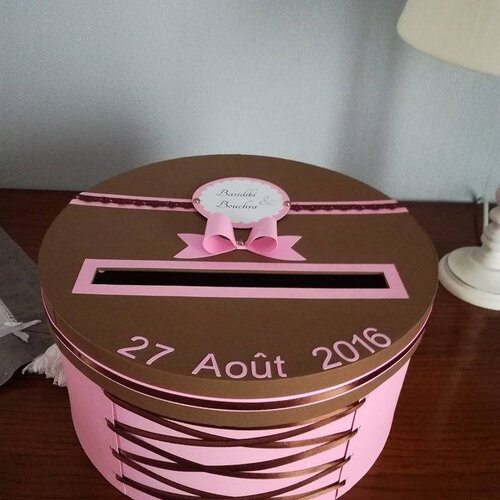 Urne pour mariage , anniversaire thème dentelle