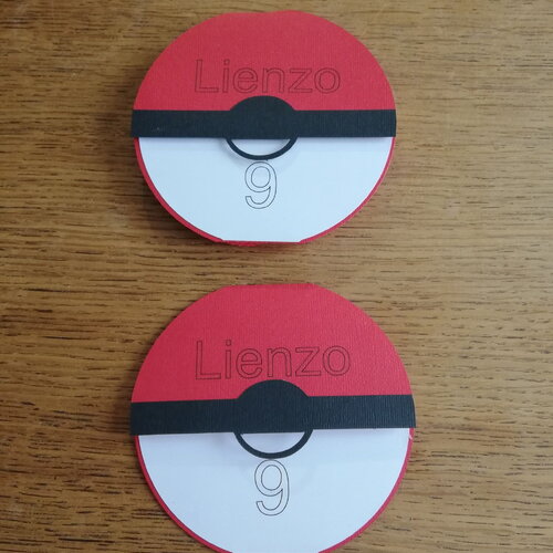Faire part pokémon  / pokeball pour  baptême ou anniversaire