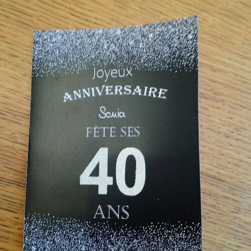 Faire part  anniversaire 40  ans  , 30 ans,  50 ans etc ...