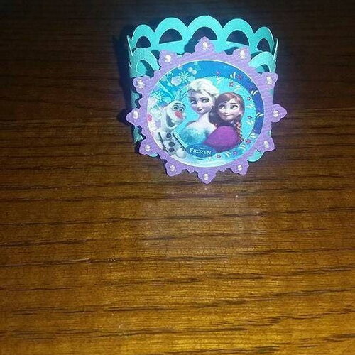 Lot de 10 rond de serviette reine des neiges  , réalisé dans les couleurs de votre choix