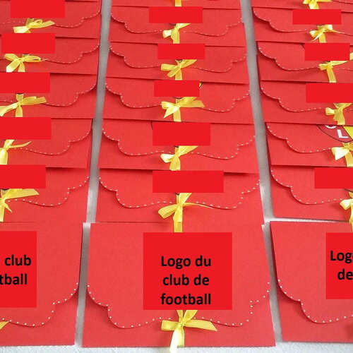 Faire part football ( logo aux choix)  pour baptême ou anniversaire