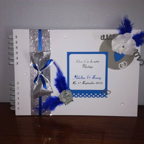 Livre d'or mariage choix des couleur et avec personnalisation