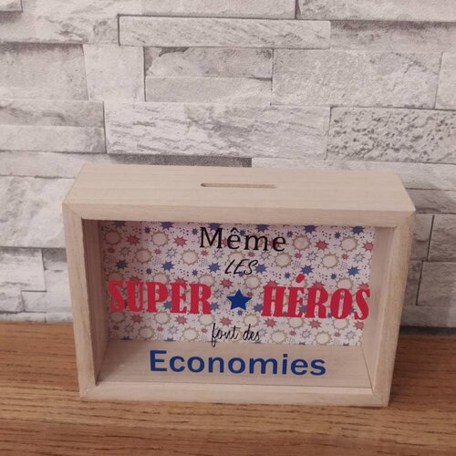 Tirelire cagnotte" super héros "