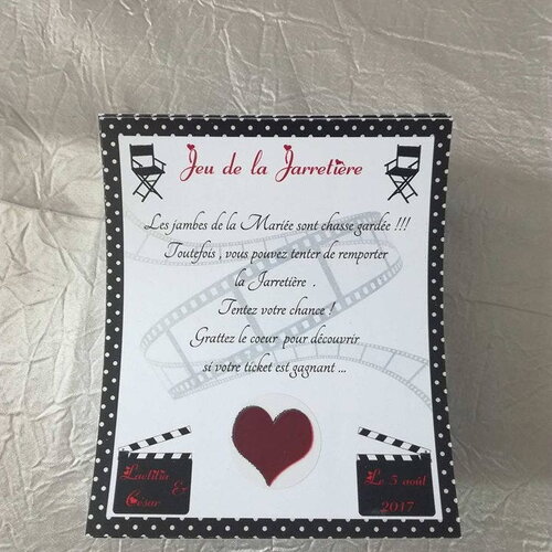 Lot de cartes à gratter pour tombola , jeu de la jarretière  thème cinéma