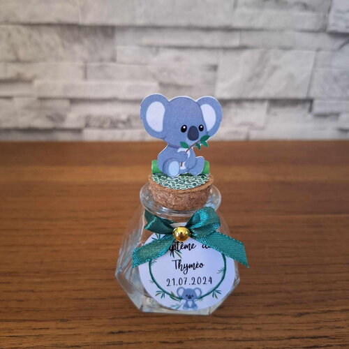 Contenant à dragée  koala   en verre