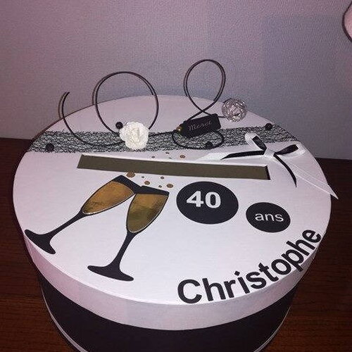 Urne ronde  pour anniversaire