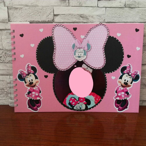 Livre d 'or thème minnie  pour baptême ou anniversaire enfant
