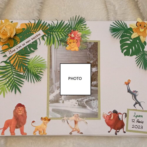 Livre d 'or thème roi lion, pour baptême ou anniversaire