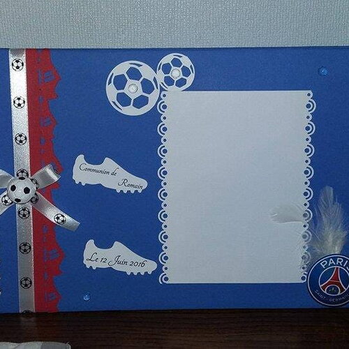 Livre d 'or thème football ( psg) avec personnalisation