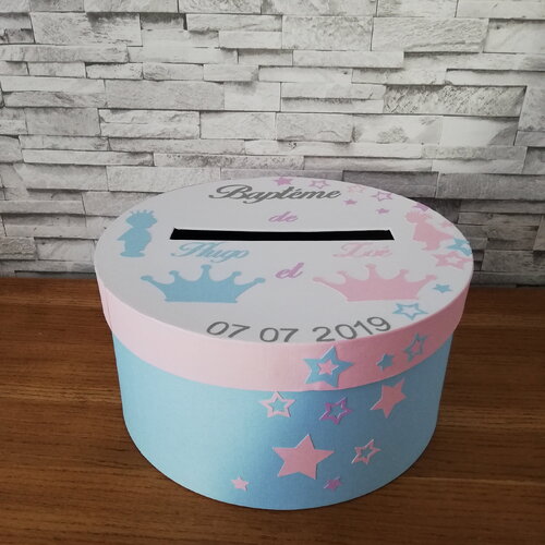Urne thème prince /princesse  pour baptême ou anniversaire