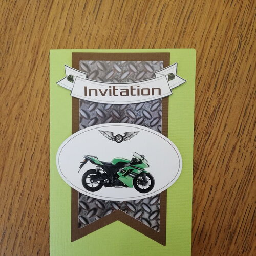 Faire part thème moto  / invitation moto