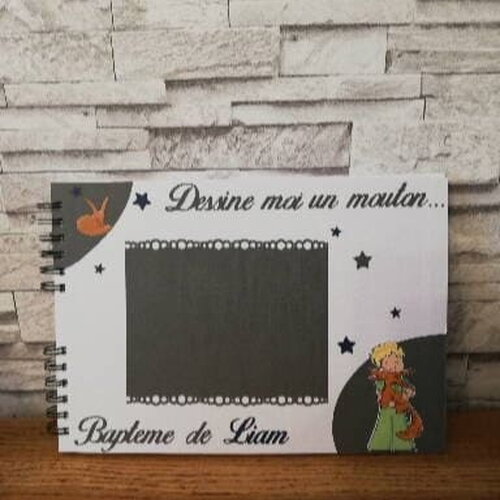 Livre d 'or thème du petit prince   pour baptême ou anniversaire enfant