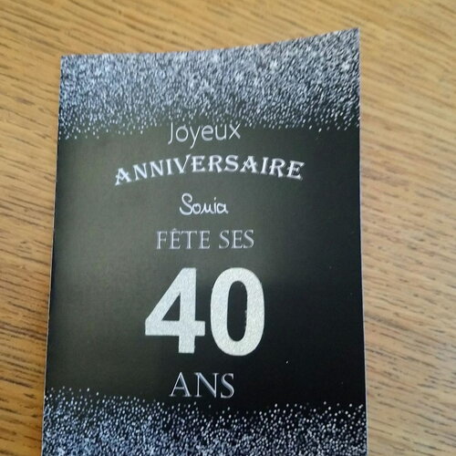 Faire part  anniversaire 40  ans  , 30 ans,  50 ans etc ...