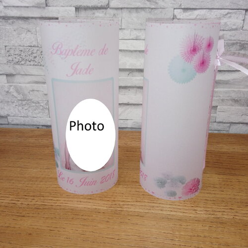 Photophore photo , personnalisation avec thème aux choix
