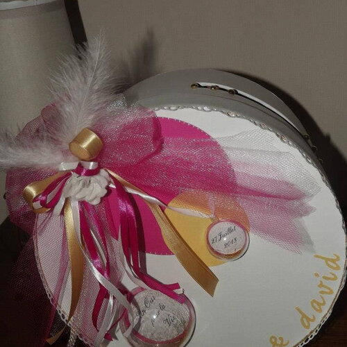 Urne de mariage , thème bulles , couleurs et personnalisation aux choix