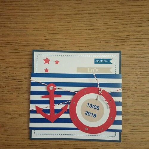 Faire part marin  pour baptême ou anniversaire