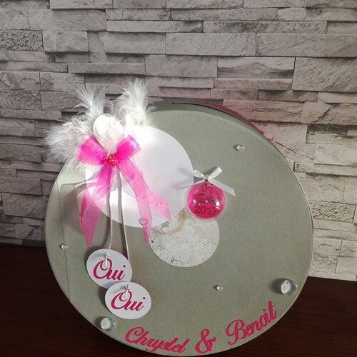Urne de mariage , thème bulles , couleurs et personnalisation aux choix