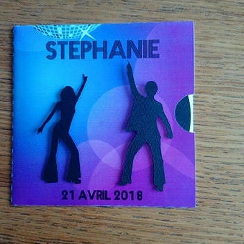 Faire part  thème disco , année 80 , idéal mariage, anniversaire etc ..