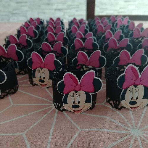 Lot de 10 rond de serviette minnie   , réalisé dans les couleurs de votre choix