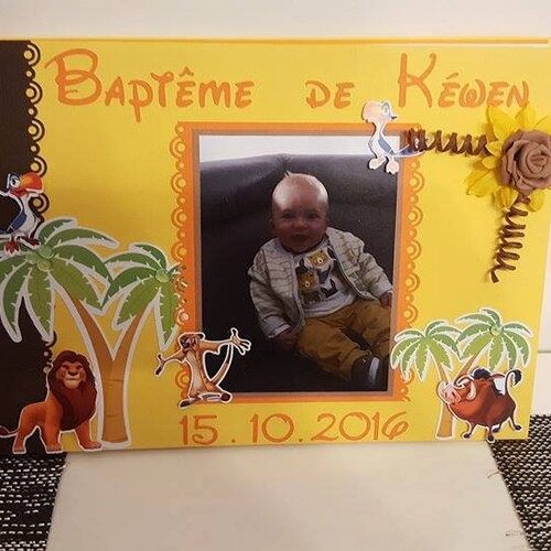 Livre d 'or thème  roi lion / simba  pour baptême ou anniversaire enfant