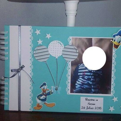 Livre d 'or thème  donald pour baptême ou anniversaire enfant
